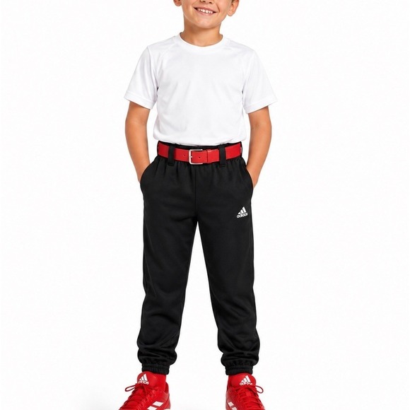 adidas Other - Adidas Youth XS Black Aeroready Baseball Pull-On Pants Belt Loops Elastic Cuffs